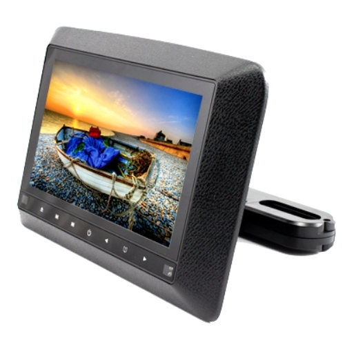 MONITOR 9" HEADREST ACTIVE LCD WITH DVD, HDMI INPUT & USB-SD READER IR WIRELESS AUDIO 3 SKINS