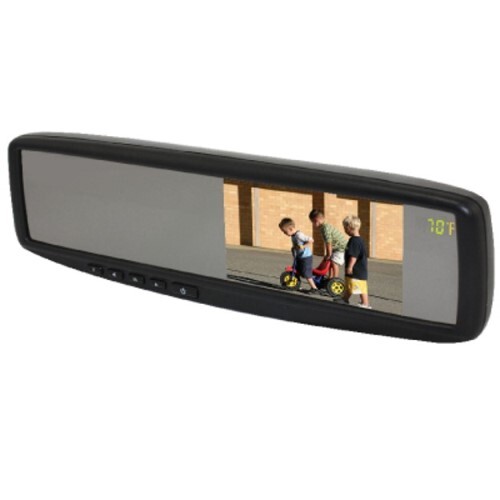 MIRROR 4.3" CLIP ON W/TEMP