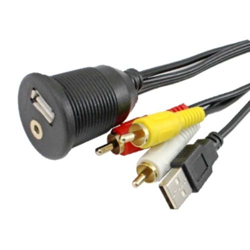 CABLE AUX USB 2 RCA EXT CAB