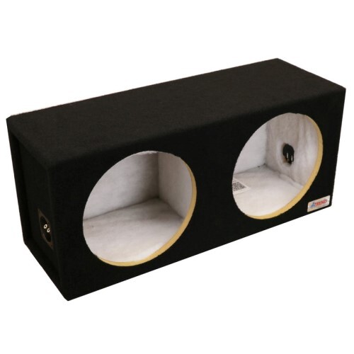ENCLOSURE CARPETED 12" BLACK CARPET DUAL SEALED SMALL W/EXTRA BRACE AND POLYFILL COMPATIBLE WITH R2
