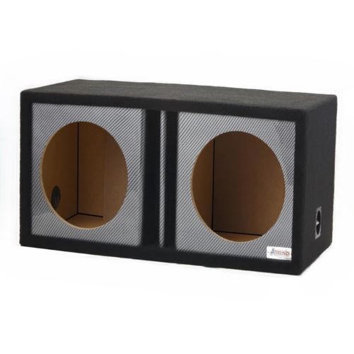 ENCLOSURE 12" DUAL VENTED BLACK CARBON FIBER