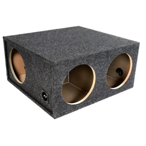 ENCLOSURE CARPETED 12" FOUR HOLE : 2 FRONT : 2 SIDE SEALED