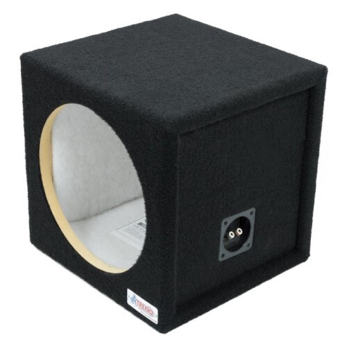 ENCLOSURE CARPETED 12" BLACK CARPET SINGLE SEALED W/EXTRA BRACE AND POLYFILL COMPATIBLE WITH R2