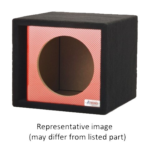 ENCLOSURE CARPETED 12" SINGLE VENTED RED CARBON FIBER