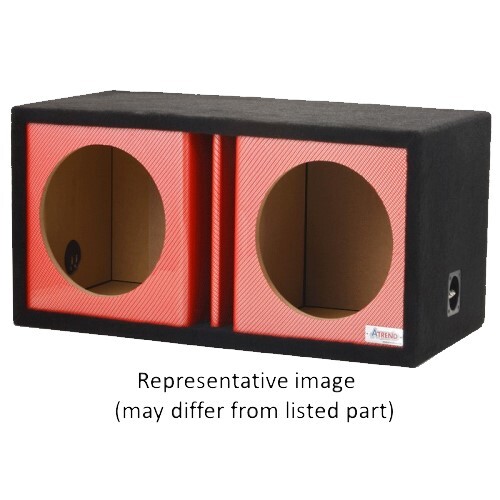 ENCLOSURE CARPETED 15" DUAL VENTED RED CARBON FIBER