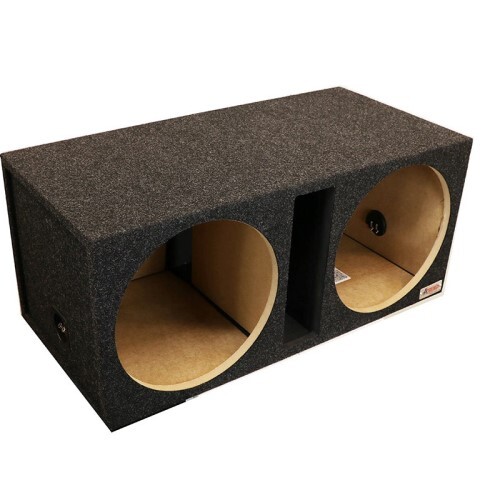 ENCLOSURE CARPETED 15" DUAL SOLO X-BLACK PLUSH CARPETED DUAL VENTED ENCLOSURE- ALL 1" ENCLOSURE