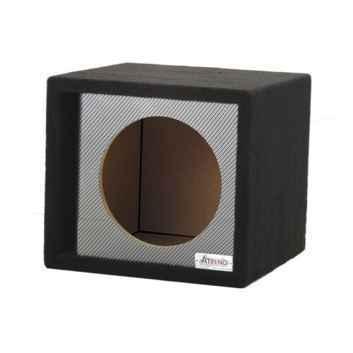 ENCLOSURE CARPETED 15" SINGLE VENTED -BLACK CARBON