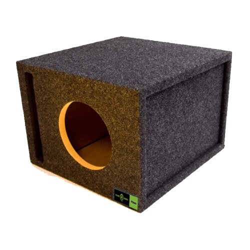 ENCLOSURE CARPETED 8" SINGLE KERF-VENTED ENCLOSURE- ALL 3/4 INCH USA BUILT