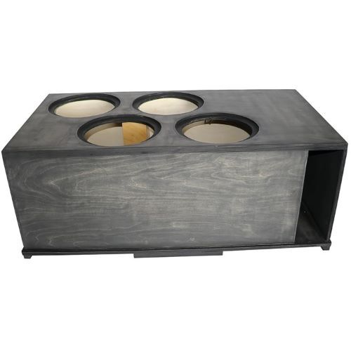 ENCLOSURE 12" PREMIUM BIRCH QUAD VENTED SUB BOX-USA MADE- 32 HZ - PREMIUM STAIN FINISH WITH LEG SUPP
