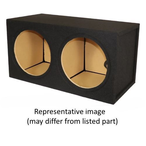 ENCLOSURE 12" DUAL SEALED RF POWER T0 -PLUSH BLACK CARPET & SILVER SPRINGLOADED TERMINAL CUPS