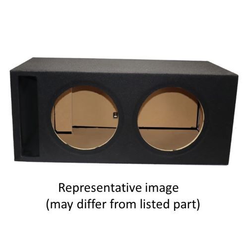 ENCLOSURE 12" DUAL VENTED POWER T0 ENCLSOURE - PLUSH BLACK CARPET & SILVER SPRINGLOADED TERMINAL CUP