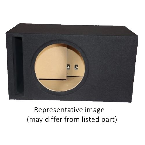 ENCLOSURE 12" SINGLE SEALED RF POWER T0-PLUSH BLACK CARPET & SILVER SPRINGLOADED TERMINAL CUPS