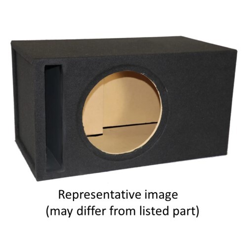 ENCLOSURE 12" SINGLE VENTED POWER T0 ENCLSOURE - PLUSH BLACK CARPET & SILVER SPRINGLOADED TERMINAL C