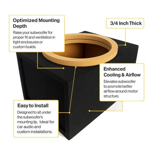 ENCLOSURE 8" WOOFER SPACER RAW MDF