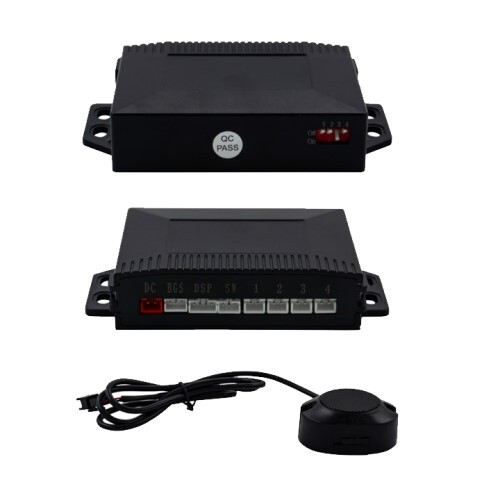 KIT FRONT/REAR PARKING SENSOR W/DISPLAY 4 SENSOR SYSTEM COMPATIBLE W/PLASTIC & METAL BUMPERS