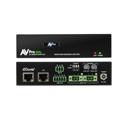 AMPLIFIER 25W X 2CH 1G NETWORKED AUDIO DECODER 4OMHS DANTE AND AES67 SUPPORT