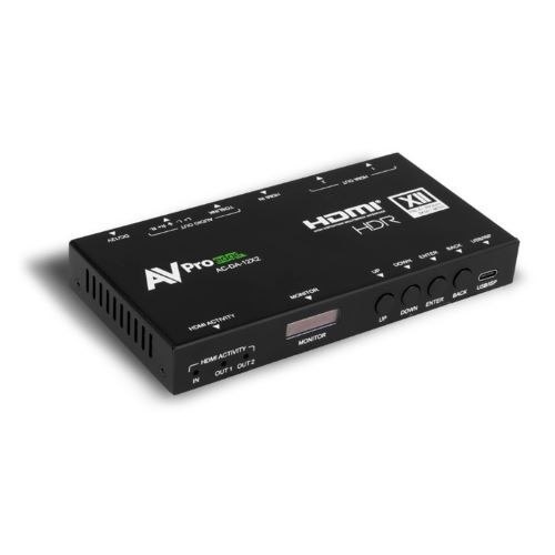 SPLITTER HDMI 1X2 48GBPS HDMI 2.1B DOWNSCALING ON OUTPUT 2/ AUDIO BREAKOUT