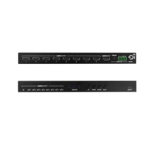 SPLITTER HDMI 1X8 48GBPS HDMI 2.1B DOWNSCALING ON EACH OUTPUT /AUDIO BREAKOUT