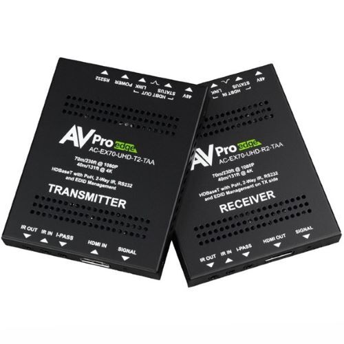 EXTENDER HDMI 4K60(4:2:0) 4K30(4:2:2) HDR 70M OVER CAT6 OR HIGHER -TAA