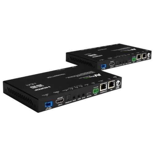 EXTENDER HDMI 8K OVER FIBER 48GB OM2-40M(131FT) OM3-200M(656FT) OM4-300M(984FT) WITH USB EARC & ETHE