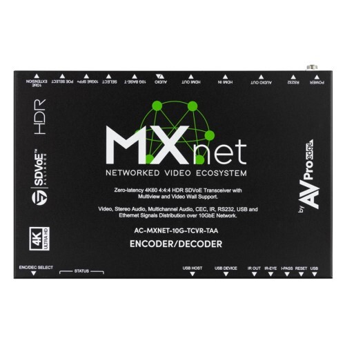 TRANSCEIVER 10G SDVOE 4K HDMI AV-OVER-IP POE TRANSCEIVER (ENCODER/DECODER) - TAA