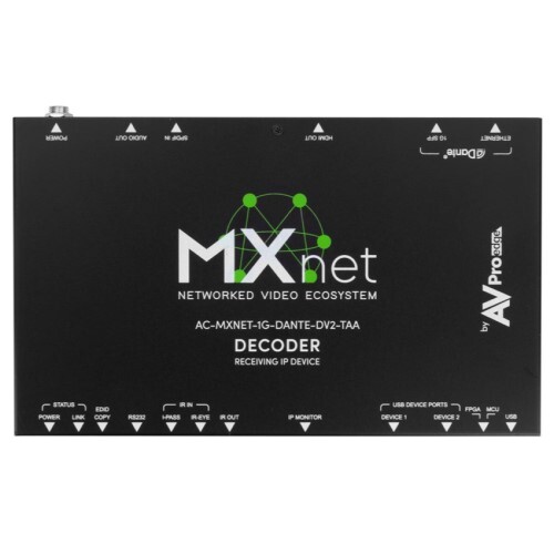 DECODER MXNET EVOLUTION II AV-OVER-IP DECODER WITH DANTE ENCODING - MADE IN USA