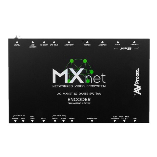 ENCODER MXNET EVOLUTION II AV-OVER-IP ENCODER WITH DANTE ENCODING - MADE IN USA
