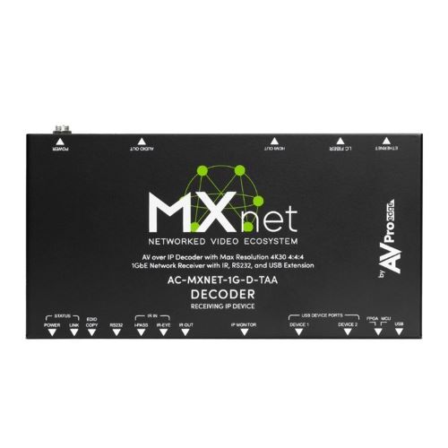 DECODER MXNET HDMI/USB/IR/RS232/FIBER & RJ45--NOT COMPTIBLE WITH V2 SYSTEMS -TAA