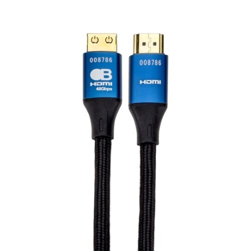 CABLE HDMI 2M(6.6FT) 48G(8K) PROFESSIONAL SERIES STEEL HEAD WITH A BRAIDED CABLE