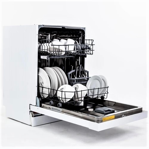 DISHWASHER 24" WHITE BUILT-IN STAINLESS INTERIOR ESTAR FRONT CONTROLS 3 WASH CYCLES