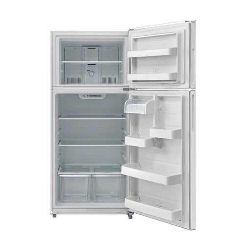 REFRIGERATOR 18.0 CF WHITE TOP MOUNT FROST FREE GLASS SHELVES INTEGRATED HANDLES