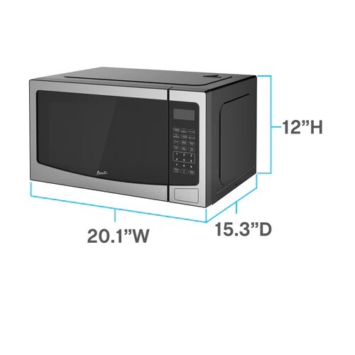 MICROWAVE 1.1 CF BLACK ELECTRONIC CONTROL 1000 WATT TURNTABLE