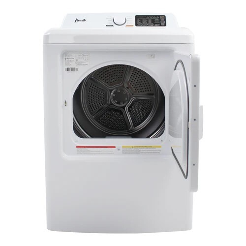 DRYER 7.0 CF ELECTRIC WHITE EIGHT CYCLES ALUMINUM COATED DRUM REVERSIBLE DOOR