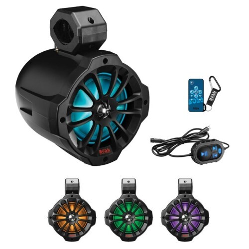 SPEAKERS MARINE ONE PAIR 6.5" WEATHERPROOF AMPLIFIED BLUETOOTH POWER POD ATV/UTV/WAKETOWER AUDIO SYS