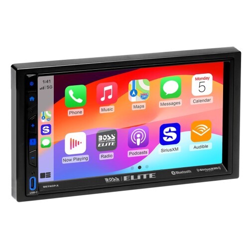 CARPLAY & ANDROID AUTO DOUBLE-DIN, WIRED APPLE CARPLAY & ANDROID AUTO,SXM, MECH-LESS MULTIMEDIA PLAY