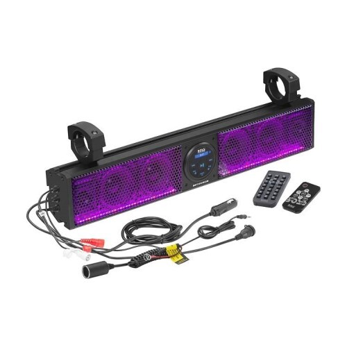 SPEAKERS MARINE WEATHERPROOF 26 INCH IPX5 RATED ATV/UTV SOUND BAR AUDIO SYSTEM W/BLUETOOTH AUDIO STR