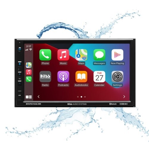 CARPLAY & ANDROID AUTO MARINE DOUBLE-DIN, APPLE CARPLAY & ANDROID AUTO, MECH-LESS MULTIMEDIA PLAYER