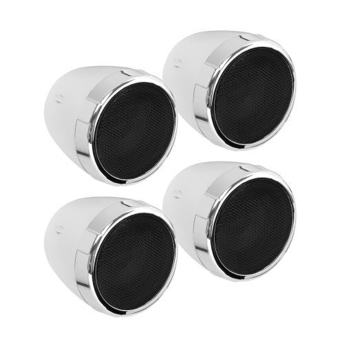 SPEAKERS MARINE CHROME MOTORCYCLE/ATV SOUND SYSTEM W/BLUETOOTH AUDIO STREAMING, 1 PAIR OF 3" WEATHER