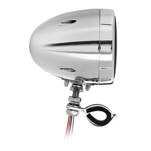 SPEAKERS MARINE CHROME MOTORCYCLE/ATV SOUND SYSTEM W/BLUETOOTH AUDIO STREAMING, 1 PAIR OF 3" WEATHER