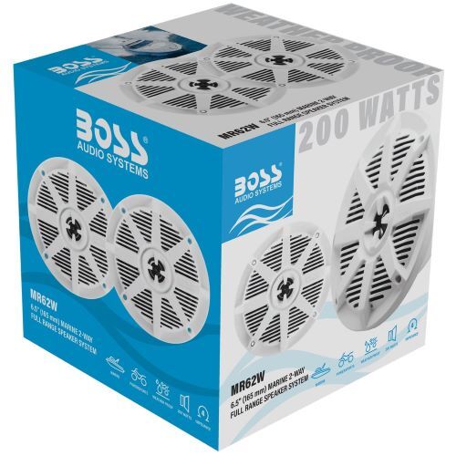 SPEAKERS MARINE 6.5" 2-WAY 200W FULL RANGE SPEAKERS. (SOLD IN PAIRS)