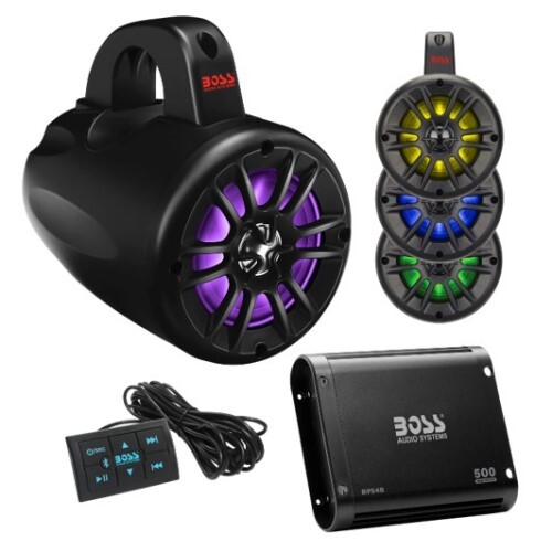 AMPLIFIERS MARINE BPS4B, MRWT40RGB.4, 500W WAKETOWER (SOLD SINGLE)