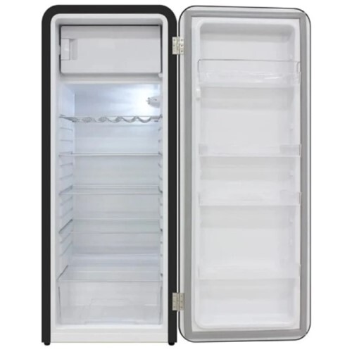 REFRIGERATOR 9.9 CF RETRO BLACK 4 SHELVES TOP FREEZER