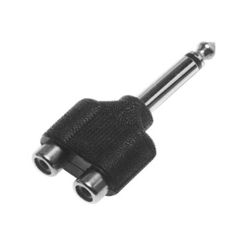 ADAPTER "Y" 1/4" MONO PLUG/2-RCA JACKS