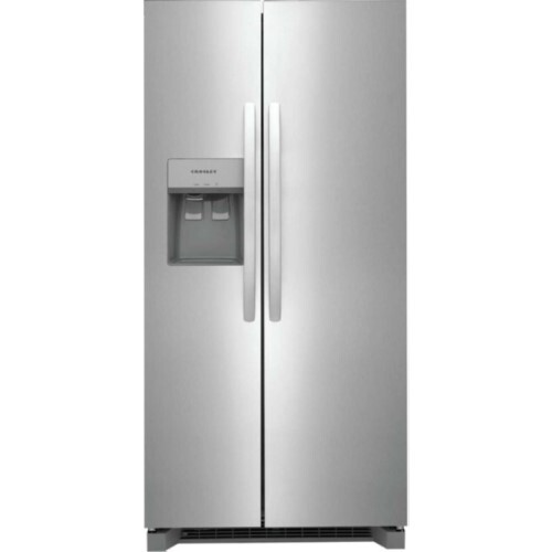 REFRIGERATOR 22.3 CF STAINLESS SIDE BY SIDE 3 GLASS SHELVES UPPER & LOWER CRISPER WATER FILTER