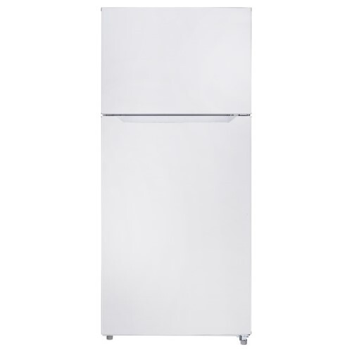 REFRIGERATOR 18 CF WHITE TOP MOUNT REVERSABLE DOOR 3 GLASS SHELVES