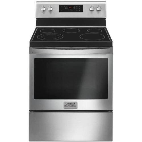 RANGE 5.3 CF ELECTRIC STAINLESS CROSLEY PROF 5 ELEMENTS SMOOTH RANGE AIR FRY CONVECTION SELF CLEAN