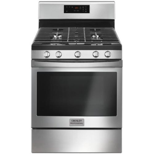 RANGE 5.0 CF GAS STAINLESS SELF CLEAN CROSLEY PROF WINDOW 5 BURNERS AIR FRY CONVECTION