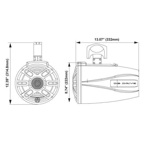 SPEAKER 8" RGB TOWER SPEAKER W/COMPRESSION DRIVER BLACK