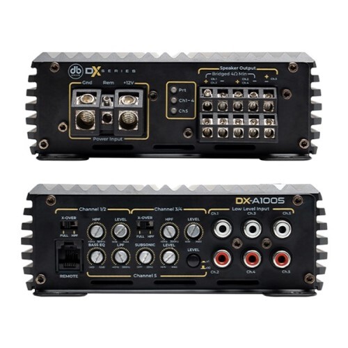 AMPLIFIER 4 X 100W + 1 X 600W @ 2OHMS: 5 CHANNEL AMPLIFIER