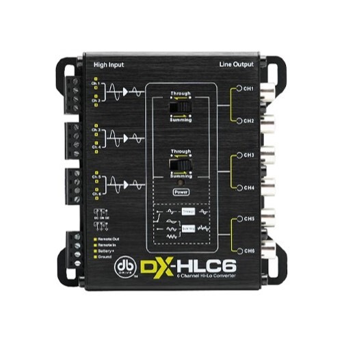 AMPLIFIER 6 CH HIGH LOW-LEVEL CONVERTER WITH SUMMING CAPABILITY
